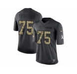 Men Nike Buffalo Bills #75 Eddie Yarbrough Limited Black 2016 Salute to Service NFL Jersey