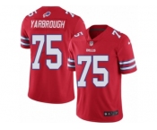 Men Nike Buffalo Bills #75 Eddie Yarbrough Limited Red Rush Vapor Untouchable NFL Jersey