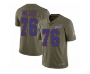 Men Nike Buffalo Bills #76 John Miller Limited Olive 2017 Salute to Service NFL Jersey