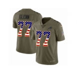 Men Nike Buffalo Bills #77 Cordy Glenn Limited Olive USA Flag 2017 Salute to Service NFL Jersey