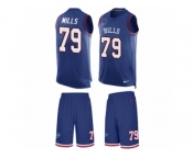 Men Nike Buffalo Bills #79 Jordan Mills Limited Royal Blue Tank Top Suit NFL Jersey
