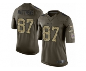 Men Nike Buffalo Bills #87 Jordan Matthews Limited Green Salute to Service NFL Jersey