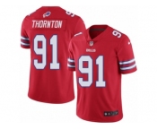 Men Nike Buffalo Bills #91 Cedric Thornton Limited Red Rush Vapor Untouchable NFL Jersey