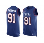 Men Nike Buffalo Bills #91 Cedric Thornton Limited Royal Blue Player Name & Number Tank Top NFL Jersey