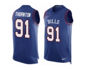 Men Nike Buffalo Bills #91 Cedric Thornton Limited Royal Blue Player Name & Number Tank Top NFL Jersey