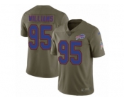 Men Nike Buffalo Bills #95 Kyle Williams Limited Olive 2017 Salute to Service NFL Jersey