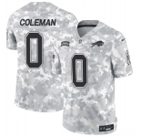 Men's Buffalo Bills #0 Keon Coleman 2024 F.U.S.E. Arctic Camo Salute to Service Limited Football Stitched Jersey