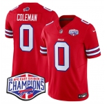 Men's Buffalo Bills #0 Keon Coleman Red F.U.S.E. 2024 AFC East Division Champions Vapor Limited Stitched Football Jersey