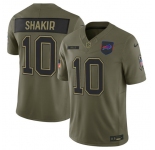 Men's Buffalo Bills #10 Khalil Shakir Olive 2025 Salute to Service Limited Football Stitched Jersey