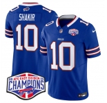 Men's Buffalo Bills #10 Khalil Shakir Royal F.U.S.E. 2024 AFC East Division Champions Vapor Limited Stitched Football Jersey