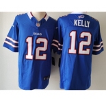 Men's Buffalo Bills #12 Jim Kelly Blue 2023 F.U.S.E. Vapor Untouchable Limited Football Stitched Jersey
