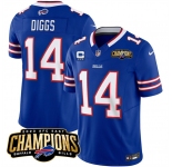 Men's Buffalo Bills #14 Stefon Diggs Blue 2023 F.U.S.E. AFC East Champions With 3-star C Ptach Football Stitched Jersey