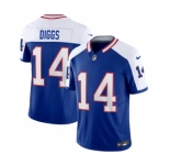 Men's Buffalo Bills #14 Stefon Diggs Blue White 2023 F.U.S.E. Throwback Vapor Untouchable Limited Football Stitched Jersey
