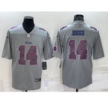 Men's Buffalo Bills #14 Stefon Diggs LOGO Grey Atmosphere Fashion Vapor Untouchable Stitched Limited Jersey