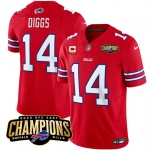 Men's Buffalo Bills #14 Stefon Diggs Red 2023 F.U.S.E. AFC East Champions With 3-star C Ptach Football Stitched Jersey