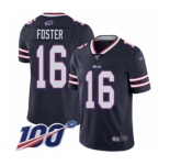 Men's Buffalo Bills #16 Robert Foster Limited Navy Blue Inverted Legend 100th Season Football Jersey