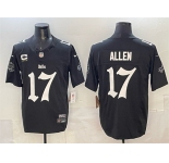 Men's Buffalo Bills #17 Josh Allen Black F.U.S.E. 'Gothic Cold Front Edition' With 4-Star C Patch Vapor Limited Stitched Football Jersey