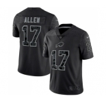 Men's Buffalo Bills #17 Josh Allen Black Reflective Limited Stitched Football Jersey