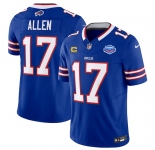 Men's Buffalo Bills #17 Josh Allen Blue 2025 F.U.S.E. With Farewell Patch And 4-Star C Patch Vapor Untouchable Limited Football Stitched Jersey