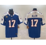 Men's Buffalo Bills #17 Josh Allen Blue White F.U.S.E. With 4-star C Ptach Football Stitched Jersey