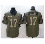 Men's Buffalo Bills #17 Josh Allen Nike Camo 2021 Salute To Service Limited Player Jersey