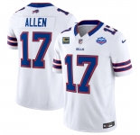 Men's Buffalo Bills #17 Josh Allen White 2025 F.U.S.E. With Farewell Patch And 4-Star C Patch Vapor Untouchable Limited Football Stitched Jersey