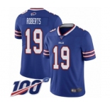Men's Buffalo Bills #19 Andre Roberts Royal Blue Team Color Vapor Untouchable Limited Player 100th Season Football Jersey