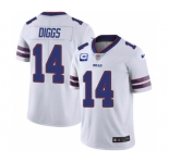 Men's Buffalo Bills 2022 #14 Stefon Diggs White With 2-star C Patch Vapor Untouchable Limited Stitched NFL Jersey