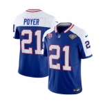 Men's Buffalo Bills #21 Jordan Poyer Blue White 2023 F.U.S.E. 75th Anniversary Throwback Vapor Untouchable Limited Football Stitched Jersey