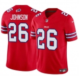 Men's Buffalo Bills #26 Ty Johnson Red 2024 F.U.S.E. Vapor Untouchable Limited Stitched Football Jersey