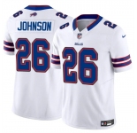 Men's Buffalo Bills #26 Ty Johnson White 2024 F.U.S.E. Vapor Untouchable Limited Stitched Football Jersey