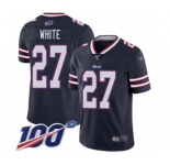Men's Buffalo Bills #27 Tre'Davious White Limited Navy Blue Inverted Legend 100th Season Football Jersey