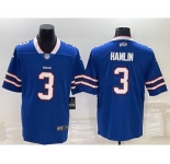 Men's Buffalo Bills #3 Damar Hamlin Blue Vapor Untouchable Limited Stitched Jersey