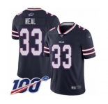 Men's Buffalo Bills #33 Siran Neal Limited Navy Blue Inverted Legend 100th Season Football Jersey