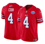 Men's Buffalo Bills #4 James Cook Red 2025 F.U.S.E. With Farewell Patch Vapor Untouchable Limited Football Stitched Jersey