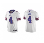 Men's Buffalo Bills #4 James Cook White Vapor Untouchable Limited Stitched Jersey