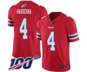Men's Buffalo Bills #4 Stephen Hauschka Limited Red Rush Vapor Untouchable 100th Season Football Jersey