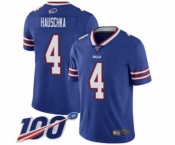 Men's Buffalo Bills #4 Stephen Hauschka Royal Blue Team Color Vapor Untouchable Limited Player 100th Season Football Jersey