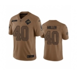 Men's Buffalo Bills #40 Von Miller 2023 Brown Salute To Service Limited Football Stitched Jersey