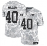 Men's Buffalo Bills #40 Von Miller 2024 F.U.S.E. Arctic Camo Salute to Service Limited Football Stitched Jersey