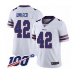 Men's Buffalo Bills #42 Patrick DiMarco White Vapor Untouchable Limited Player 100th Season Football Jersey