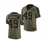 Men's Buffalo Bills #49 Tremaine Edmunds 2021 Olive Salute To Service Limited Stitched Football Jersey