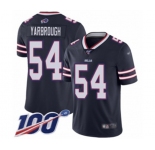 Men's Buffalo Bills #54 Eddie Yarbrough Limited Navy Blue Inverted Legend 100th Season Football Jersey