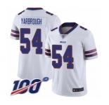 Men's Buffalo Bills #54 Eddie Yarbrough White Vapor Untouchable Limited Player 100th Season Football Jersey