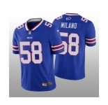 Men's Buffalo Bills #58 Matt Milano 2022 Royal Vapor Untouchable Limited Stitched Jersey