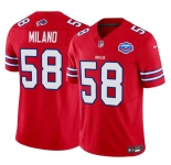 Men's Buffalo Bills #58 Matt Milano Red 2025 F.U.S.E. With Farewell Patch Vapor Untouchable Limited Football Stitched Jersey