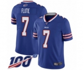 Men's Buffalo Bills #7 Doug Flutie Royal Blue Team Color Vapor Untouchable Limited Player 100th Season Football Jersey