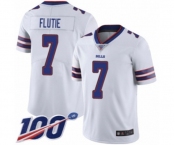 Men's Buffalo Bills #7 Doug Flutie White Vapor Untouchable Limited Player 100th Season Football Jersey