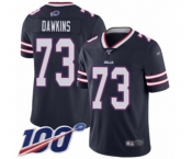 Men's Buffalo Bills #73 Dion Dawkins Limited Navy Blue Inverted Legend 100th Season Football Jersey