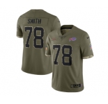 Men's Buffalo Bills #78 Bruce Smith 2022 Olive Salute To Service Limited Stitched Jersey